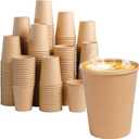 300 Pack 8 oz Paper Coffee Cups, Disposable Kraft Coffee Cups, Hot/Cold Drinking Cup for Water, Coffee, Juice