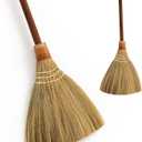 Natural Whisk Sweeping Hand Handle Broom - Vietnam Handmade Straw Soft Broom Design for Home, Kitchen, Grage, Bedroom 12.2" Width, 28.35" Length