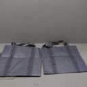 VENO 2 Pack Reusable Grocery Bags, Heavy-Duty Shopping Bags with Handles, Bags for Shopping Cart with Hard Bottom to Stand Upright, Foldable, Multi-Purpose(Gray, 2 Pack)