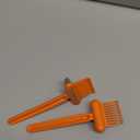 2pcs 2-in-1 Comb Cleaner with Pick and Bristles, Hair Brush Cleaner Tool Hairbrush Cleaning Rake for Home Salon Travel Use Effectively Clear Hair Dust Grease and Dirt (orange)