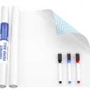 Nicpro Dry Erase Whiteboard Sticker Wall Decor, 17.7" X 78.7"(6.5 ft) Self-Adhesive White Board Peel Stick Paper with 3 Color Pen for School, Classroom, Office, Home, Kids Drawing Must Have Suppliers