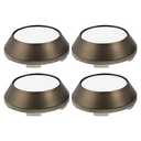 ACROPIX 65mm Dia 5 Clips Wheel Tyre Center Hub Caps Covers for Vehicle Bronze Tone White - Pack of 4