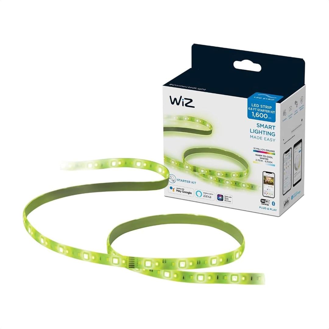 WiZ Connected 6FT RGB Wi-Fi LED Smart Color Changing Light Strip - Connects to Your Existing 2.4Ghz Wi-Fi - Control with Wiz Connected App - No Hub Required