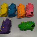 6 Pack 4 Inch Mini Latex Dog Squeaky Toys Polka Dot Piglet Pig Dog Toy for Mimi Small Dogs (Red & Orange & Yellow & Green & Blue & Purple)