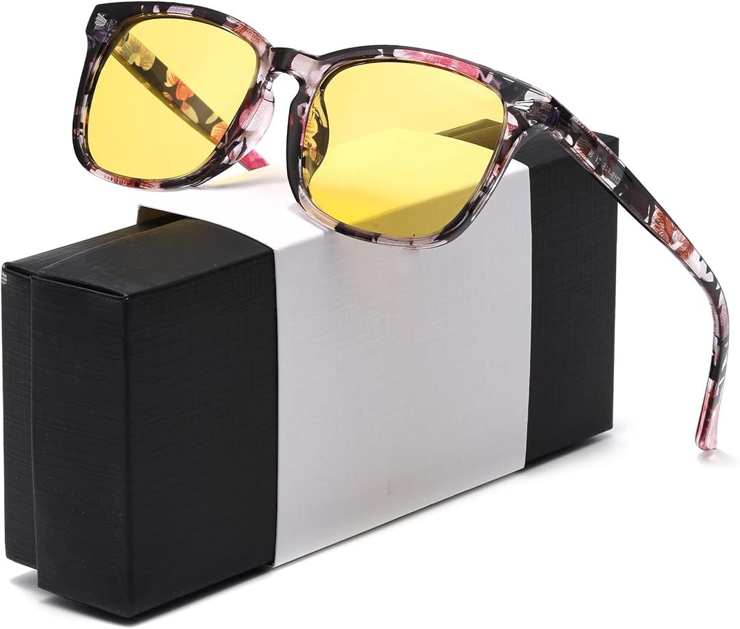 Night Driving Glasses for Men, Polarized Glasses,Fit over Men Women Anti Glare HD Night Vision Glasses
