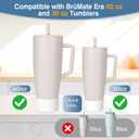 Boot Compatible with Brumate Era, Protective Silicone Sleeve for Brumate Era Accessories 30oz & 40oz, Anti-Slip BPA-Free Boot, Silicone Bottom Protector for Stanley Quencher and ProTour 30&40 oz (white)