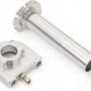 Motorcycle 7/8" Handle bar Hand Grips with Anodized CNC Quick Twist Throttle Tube Motorized Lever Control Fit for Most Scooter Sportbikes ATV for Kawasaki Honda Suzuki Yamaha Ducati (Sliver)