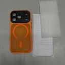 JUESHITUO Magnetic for iPhone 17 Pro Case: Upgraded [Full Camera Protection], with [1X Privacy Screen Protector] [Camera Button], 6.3" Case for iPhone 17 Pro, Orange