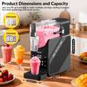 Slushie Machine 88 oz, 7-in-1 Slushy Machine for Home, Professional Frozen Drink Maker with LED Display, Auto-Clean, No Ice Needed, for Frozen Drinks & Desserts, for Home & Parties - Color Display