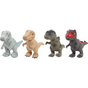 Jurassic World Plush Collector Set, 4-pieces, 7-inch Dinosaur Stuffed Animals, Kids Toys for Ages 3 Up, bJust Play (Jumbo)