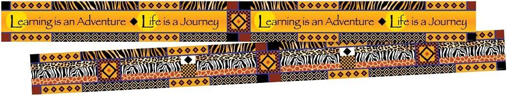 Barker Creek Double-Sided Border, Africa, for Bulletin Boards, Reception Areas, Halls, Break Rooms, Office, School, Home Learning Decor, 3 x 35 