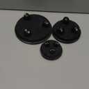 Amyhill 3 Pcs 5/4/3 Inch Wooden Risers for Display Wood Pedestal Stand Mini Tray Stand Round Wooden Pedestal Holder Rustic Riser for Decor Tiered Tray Decor Home Kitchen(Black)