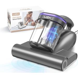 Bed Vacuum Cleaner Mattress Vacuum Cleaner,16Kpa Powerful Handheld Vacuums with UV-C Light & Double Dust Cup & High Heating & Ultrasonic & HEPA Filter for Bed Sofa(Corded,Black Blue)