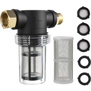 M MINGLE Garden Hose Filter for Pressure Washer inlet Water, Inline Filter for Sediment, 40 Mesh Screen, Extra 100 Mesh