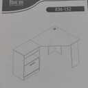 HOMCOM Computer Desk with Printer Cabinet, L-Shaped Corner Desk with Storage, Study PC Workstation for Home Office, Cherry