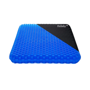 Thickened Gel Seat Cushion, Egg Gel Chair Pads for Wheelchair Pressure Coccyx Sciatica Pain Relief, Cooling Desk Seat Cushion for Kayak, Car, Office Chair Long Sitting[Black-2.75"]
