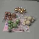 ASTARON 32 Pcs Ball Cake Topper Decorations Mini Balloons Cake Topper Sticks Foam Balls Cake Picks Cake Topper Balls Cake Decorations for Wedding Party Birthday Cake Decorating (Green Brown Gold)