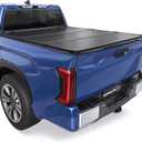 KUIPERAUTO Tri Hard Truck Bed Tonneau Cover Compatible for 2014-2026 Toyota Tundra Styleside Solid 5.5 FT Bed On Top Aluminum Bed
