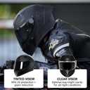 CYRIL Full Face Motorcycle Helmets for Adults Men & Women with Tinted and Clear Visor Meet DOT Approved