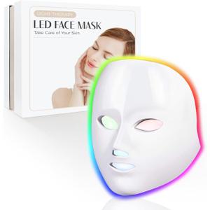 LED Light Therapy Face Mask, 7 Color Treatment, Professional Skin Care Device