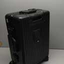 20" Aluminum Frame PC Hard Shell Spinner Suitcase for Travel, Cabin Luggage Airline Certified, 360° Spinner, TSA Lock, Cup and Phone Holder, USB Charging Port, Sky Blue (Black, 20 in)