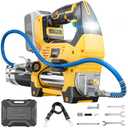 DIYtoolifz Cordless Grease Gun Compatible with DeWalt 20V Battery, 12000PSI High Pressure, 3-Speed&Brushless Motor, 9oz/min Max Flow, 2-in-1 for Cartridge/Bulk Grease, 39.4”Hose&4 Couplers(Tool Only)