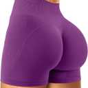 Seamless Gym Workout Shorts Women High Waist Tummy Control Scrunch Butt Lifting Biker Yoga Shorts for Women Size M