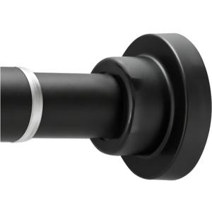 Black Shower Curtain Rod 2665 Inch, Adjustable Spring Tension Curtain Rod No Drill, Stainless Steel Shower Rod Easy Install, Rustproof Tension Rod for Windows Bathroom Closet Kitchen Room Divider