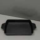 Voulosimi 13.4"x7.2" Cast Iron Oven Pan Rectangular Baking Pan for home baking,Cast Iron Casserole Dish (2 QT)