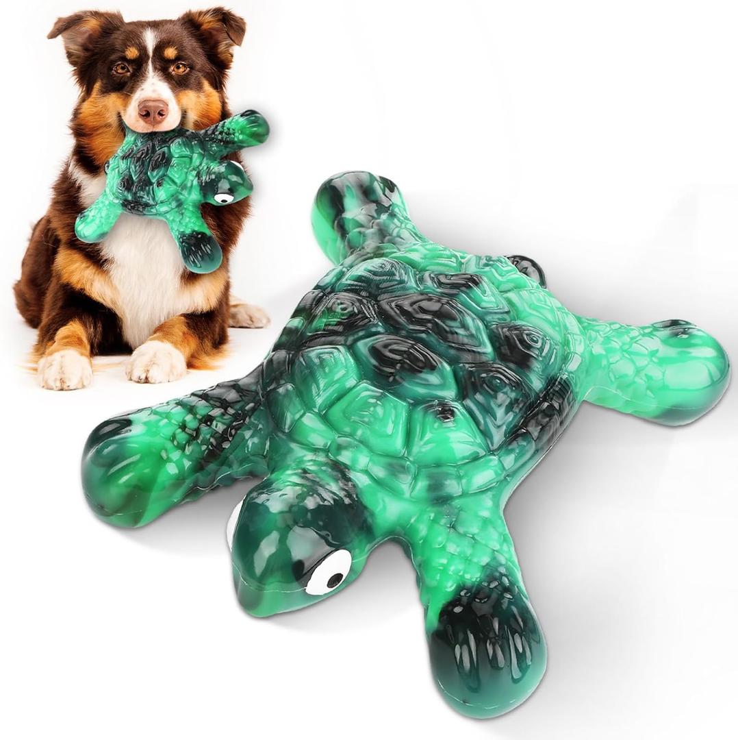 Letsmeet Heavy Duty Nylon Dog Bone Chew Toys - Real Bacon Flavor, Long-Lasting for Aggressive Chewers & Large Breeds (Green1)