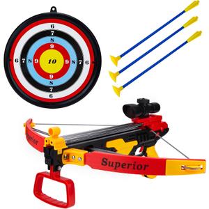 Contixo BA3 Crossbow and Arrow Archery Toy Set, Kids Outdoor Shooting Sport Game Toys with 3 Suction Cups Arrows & 1 Target, Safe Fun Suit for Kids Boys Girls Age 3 and Up
