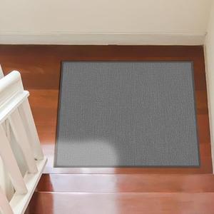 Stair Treads with Non-Slip Rubber Backing, Stair Treads for Wooden Steps, Indoor Stair Carpet Runners, Stair Rugs and Mats for Kids and Dogs, Gray, 30" x 30" in