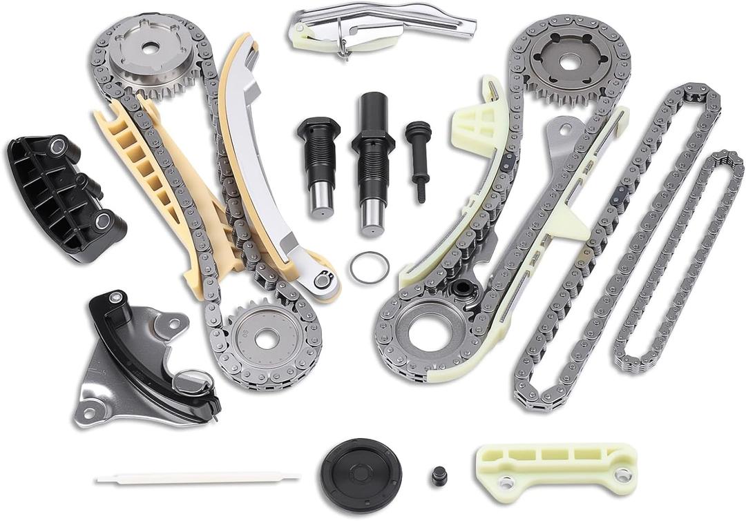 4.6L Engine Timing Chain Kit W/Tensioner Sprocket Chain Guide Fits 2006-2010 Ford Explorer F150 F250 Mustang and Mercury Mountaineer Replace F77Z-6268-AB 4L2Z6M290AA