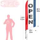 Feather Flag with Pole Kit and Ground Stake, Swooper Flag Advertising Banner for Businesses 11ft