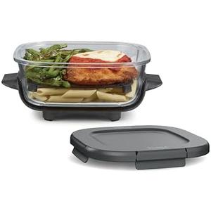 Ninja 6 Cup CleanCrisp Glass Container with Leak-Proof Storage lid, Compatible with Ninja Crispi® Portable Cooking System, Microwave, Freezer & Dishwasher Safe, PFAS & PTFE Free Glass, XSKSFN6CUP