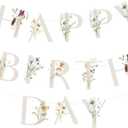 Wildflower Banner, Baby in Bloom Happy Birthday Banner for Baby Shower Decor Women Girls Floral Birthday Party Decorations Favors Supplies.