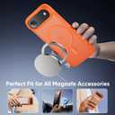 Tigowos Magnetic for iPhone Air Case Fits MagSafe 16FT Drop Resistant Matte Skin Feeling Back Cover Shockproof Slim Fit for iPhone 17 Air Phone Case 6.5 inch,Orange