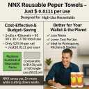 NNX Reusable Paper Towels 90 Count  OEKO-TEX Standard 100 Certified, Plant-Based Fiber, Washable Quick Dry Heavy Duty Kitchen Rags & Dish Cloths for Multi-Purpose Cleaning