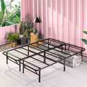 Zinus SmartBase Tool-Free Assembly Mattress Foundation, 14 Inch Metal Platform Bed Frame, No Box Spring Needed, Sturdy Steel Frame, Underbed Storage, Black, Cal King, California King
