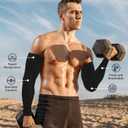 Arm Sleeves for Men Women to Cover Arms with Thumb Holes, Sun UV Protection Arm Warmers, for Volleyball Football Golf (White)