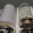 MyGift Glass Apothecary Cookie Jar Set with Copper Lid - Decorative Kitchen and Bath Storage Canisters, Wedding Centerpiece Jars, Candy Buffet with Lids, Clear / Copper