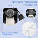 Universal Bathroom Vent Exhaust Fan Motor SM550 Replacement Motors Kit Compatible with Nutone Broan Uppco 50CFM 120V 3000 RPM 0.29A- Broan Bathroom Exhaust Fan Quiet with Blower Wheel