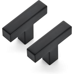 Ravinte 25 Pack 2 inch Length Square Cabinet Pulls Matte Black Stainless Steel Kitchen Drawer Pulls Cupboard Handles Cabinet Handles