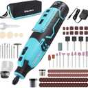 DURATECH Cordless Rotary Tool Kit, 12V Rotary Tool with 2.0Ah Rechargeable Battery, 5000-35000RPM 7 Variable Speed, 118PCS Accessories for Sanding, Polishing, Carving, Cutting, Drilling and DIY Crafts