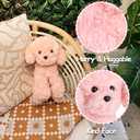 Pink Puppy Dog Stuffed Animals Plush Toys, Pink Toy Poodle Bichon Frise Maltese Stuffed Dog Plush, for Girls, Kids, Babies, Birthday, Easter, Christmas -12.6 inches