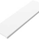 goldenwarm 5 Pack White Finger Edge Pulls Drawer Finger Pulls Kitchen Hardware Handles Bedroom Dresser Drawers, 5in Hole Centers
