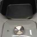 CAROTE 15.9 Inch Roasting Pan with Lid, Rectangular Nonstick Roaster Pan for Ovens, Large Pot Roast Roasting Pan with Lid, Induction & Gas Stove Compatible, PFOA Free