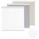 ChrisDowa Cordless 100% Blackout Roller Shade Thermal Insulated UV Protection with Striped Jacquard Fabric White Blackout Blinds for Indoor Window Shades Pull Down for Home and Office, 22" W x 72" H