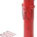 Fire Hydrant for Dogs to Pee On, 24" Metal Dog Fake Fire Hydrant Pee Post Red for Outdoor Training, Pee Pole with Ground Stakes, Fillable Base for Yard, Garden, Patio