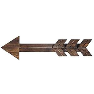 N//A Rustic Wood Arrow Sign Wall Decor, Dark Wooden Arrows Farmhouse and Home Hanging Decoration for Home or Wedding